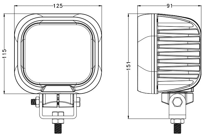 Projecteur de travail LED VARNIA 90W Osram - 9-32V